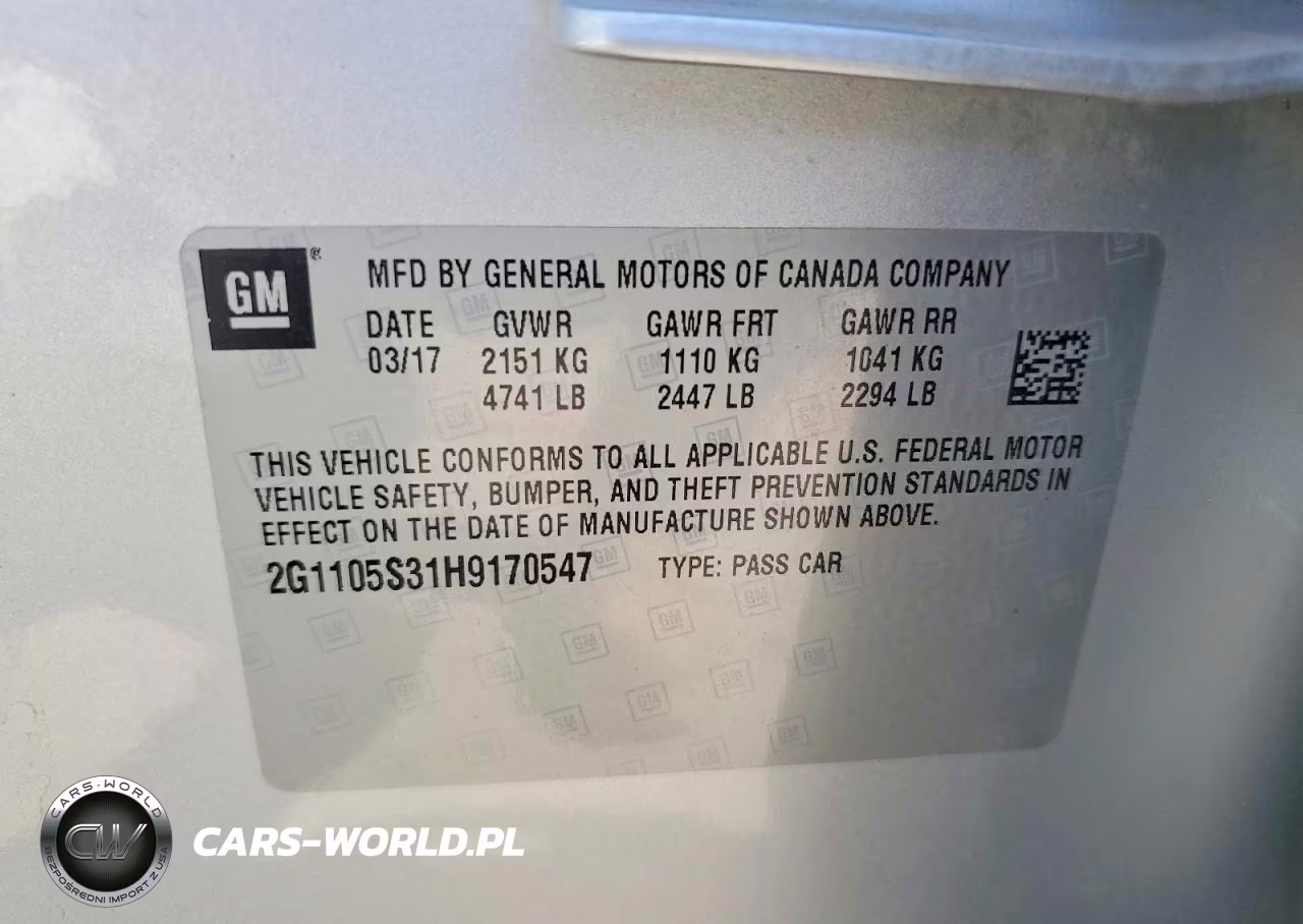 2017 Chevrolet Impala Lt VIN:2G1105S31H9170547 - 13