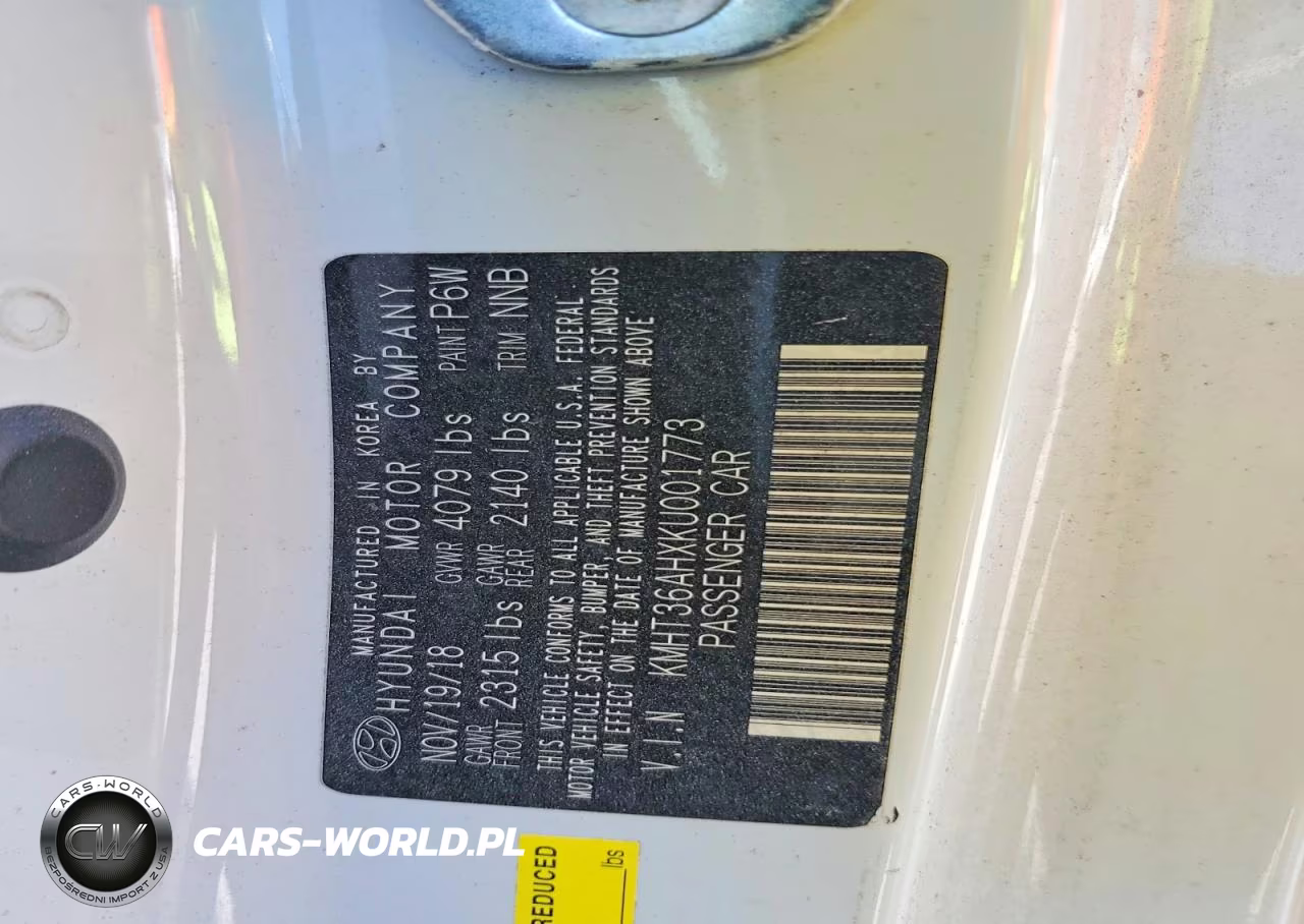 2019 Hyundai Veloster N Base VIN:KMHT36AHXKU001773 - 13