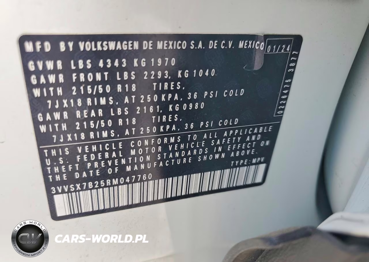2024 Volkswagen Taos Se VIN:3VVSX7B25RM047760 - 14