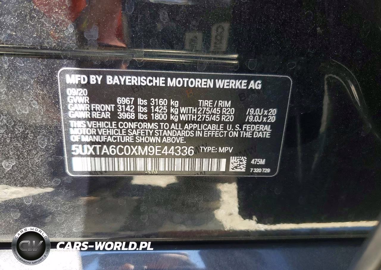 2021 BMW X5 xDrive45E VIN:5UXTA6C0XM9E44336 - 13