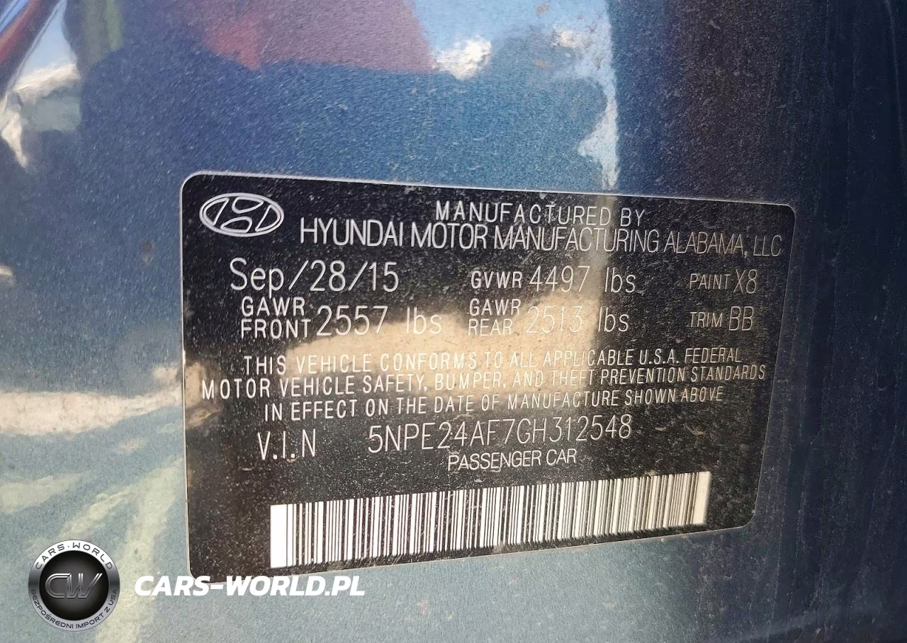 2016 Hyundai Sonata Se VIN:5NPE24AF7GH312548 - 12