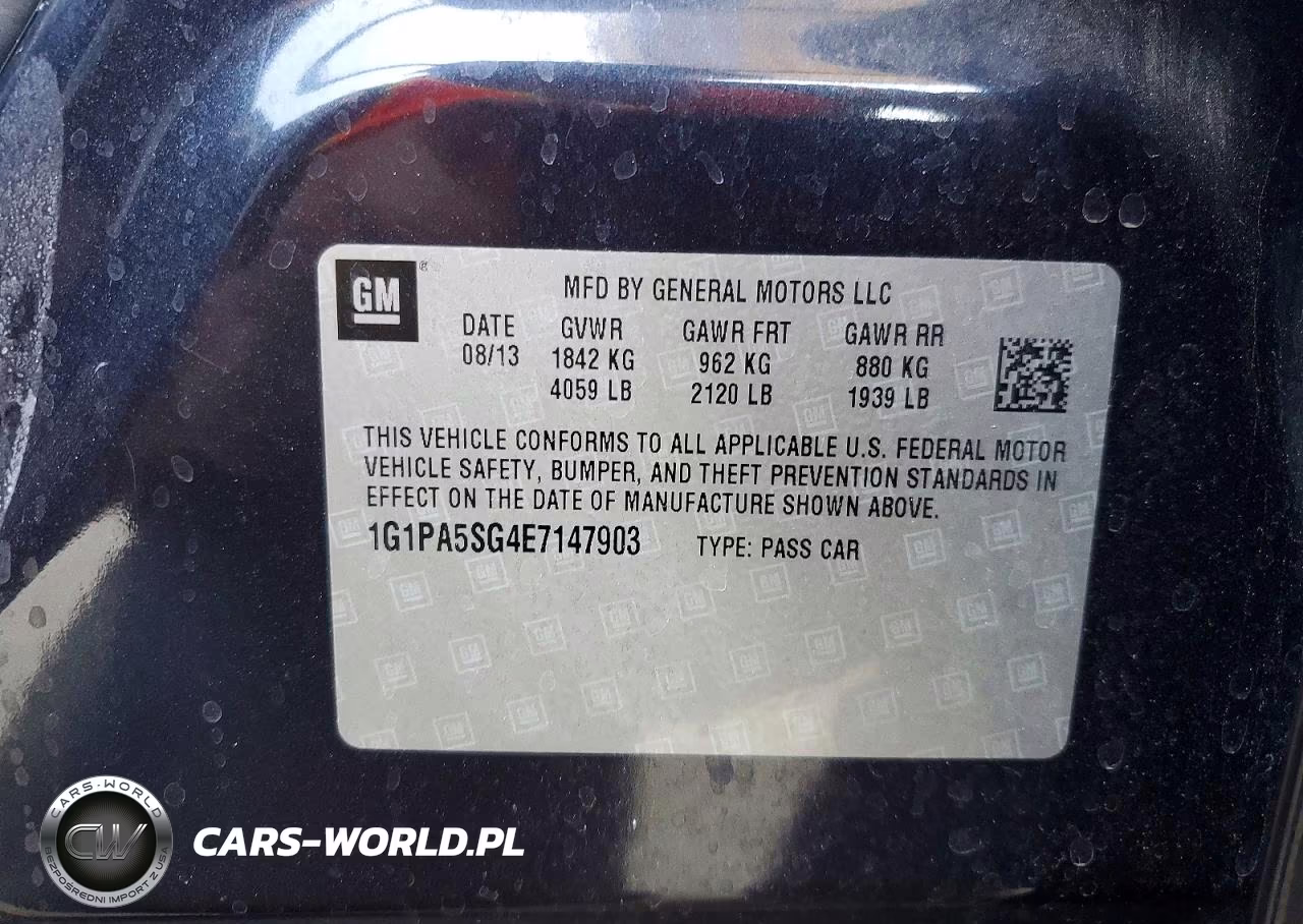 2014 Chevrolet Cruze Ls VIN:1G1PA5SG4E7147903 - 12