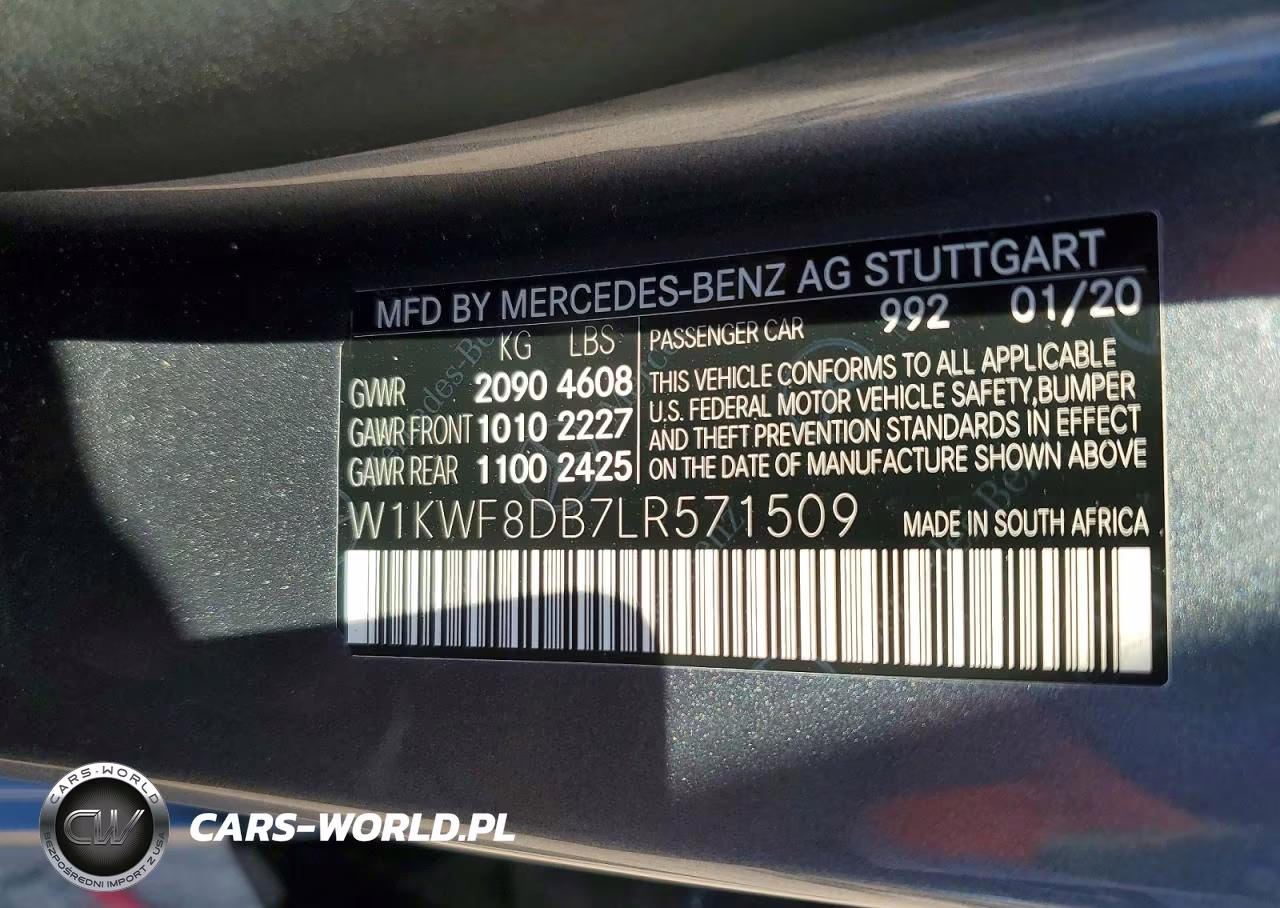 2020 Mercedes-Benz C 300 VIN:W1KWF8DB7LR571509 - 13