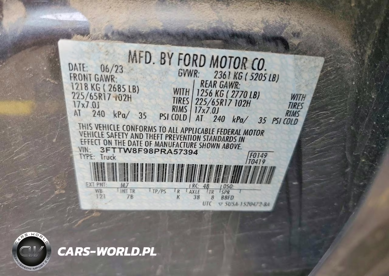 2023 Ford Maverick Xl VIN:3FTTW8F98PRA57394 - 12
