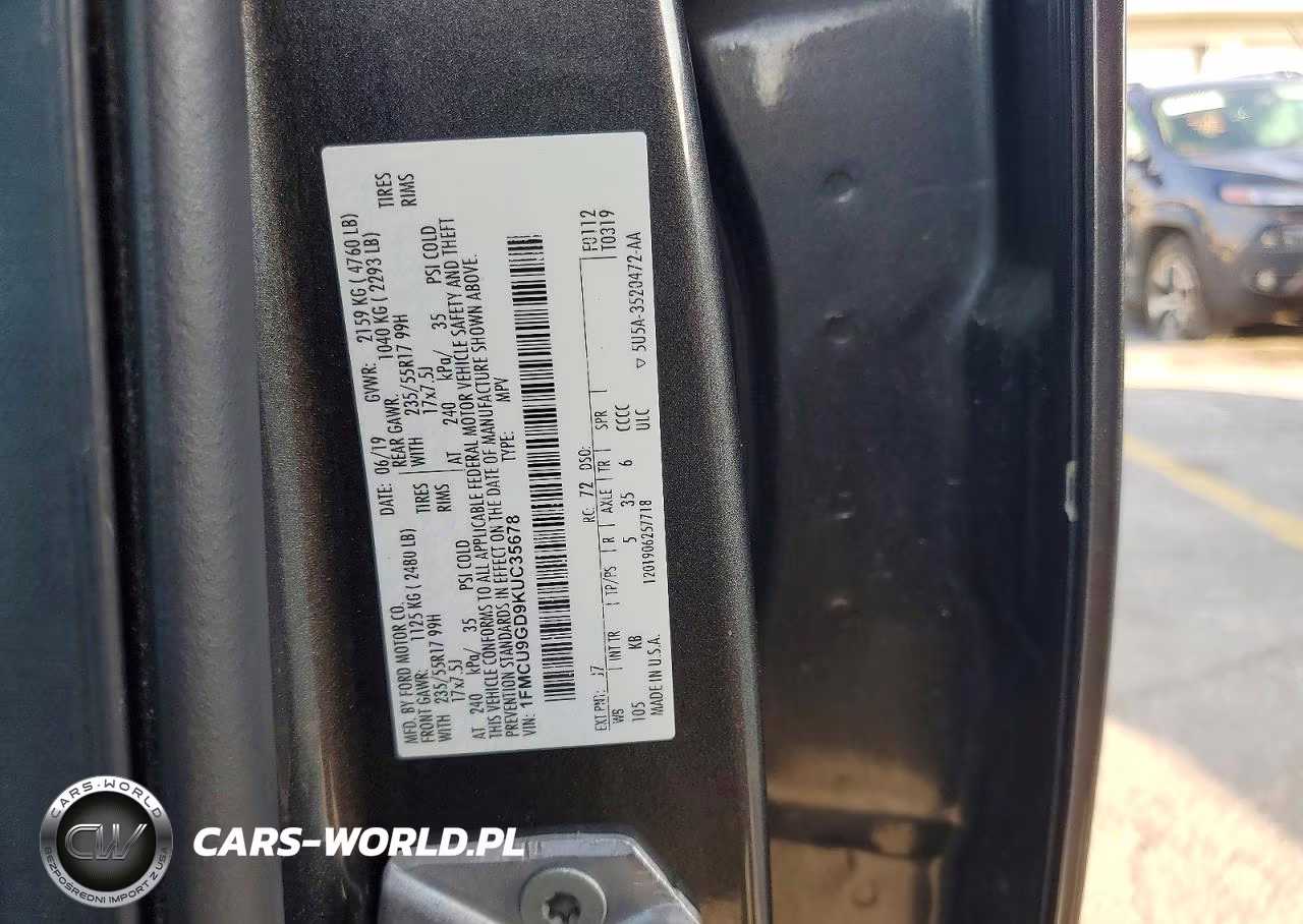 2019 Ford Escape Se VIN:1FMCU9GD9KUC35678 - 13