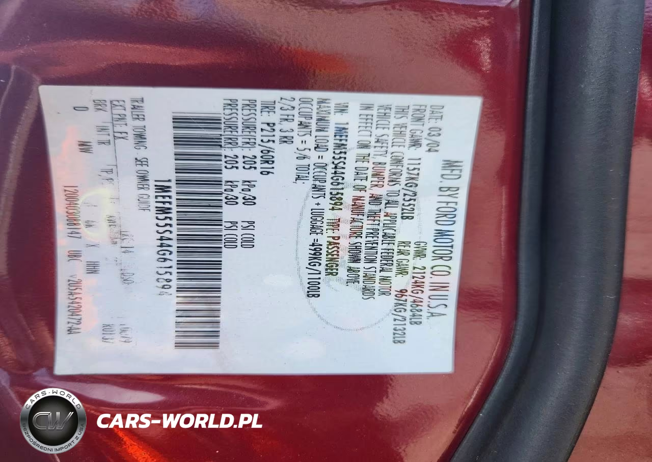 2004 Mercury Sable Ls Premium VIN:1MEFM55S44G615894 - 13