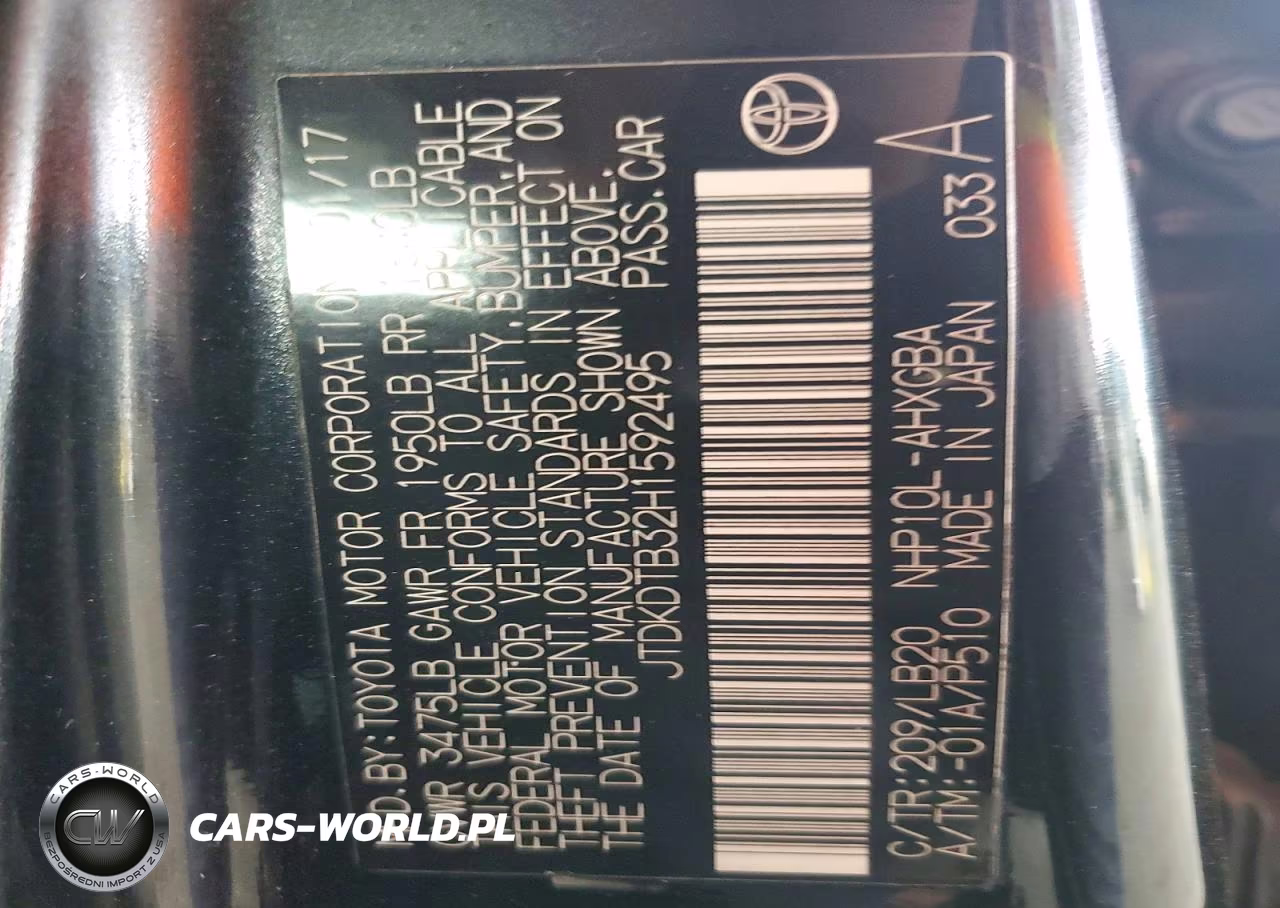 2017 Toyota Prius C Four VIN:JTDKDTB32H1592495 - 12