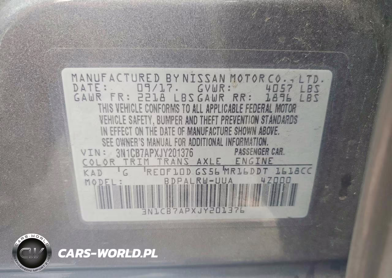 2018 Nissan Sentra Sr Turbo VIN:3N1CB7APXJY201376 - 13