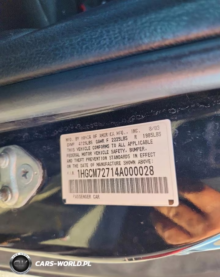 2004 Honda Accord Ex VIN:1HGCM72714A000028 - 12
