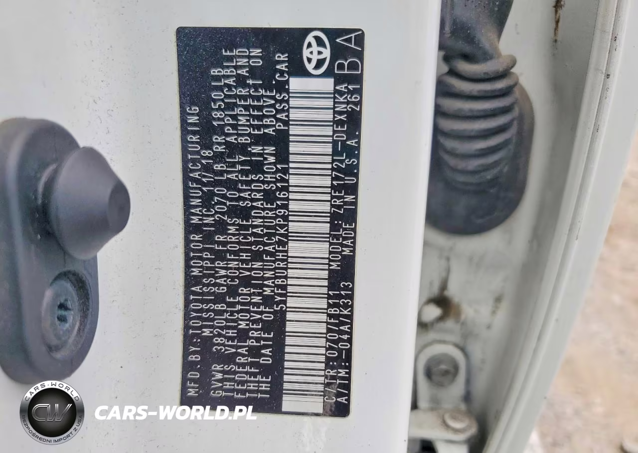 2019 Toyota Corolla Le VIN:5YFBURHE7KP916121 - 12