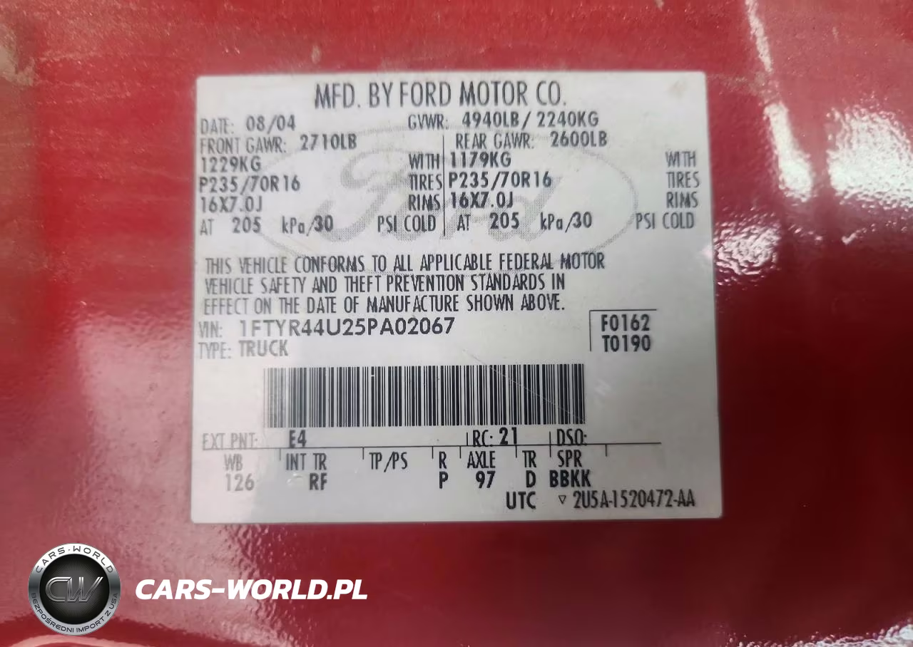 2005 Ford Ranger Super Cab VIN:1FTYR44U25PA02067 - 12