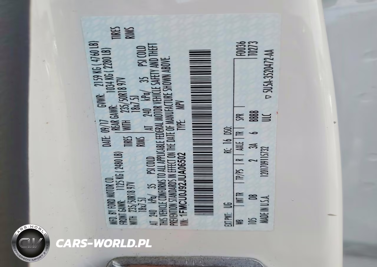 2018 Ford Escape Titanium VIN:1FMCU0J92JUA06502 - 12