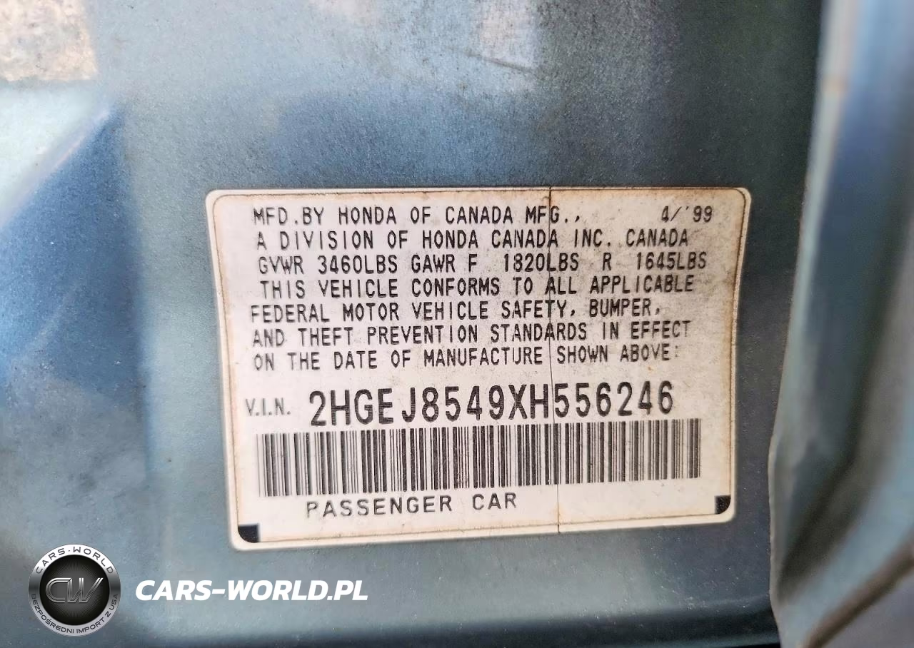 1999 Honda Civic Ex VIN:2HGEJ8549XH556246 - 12