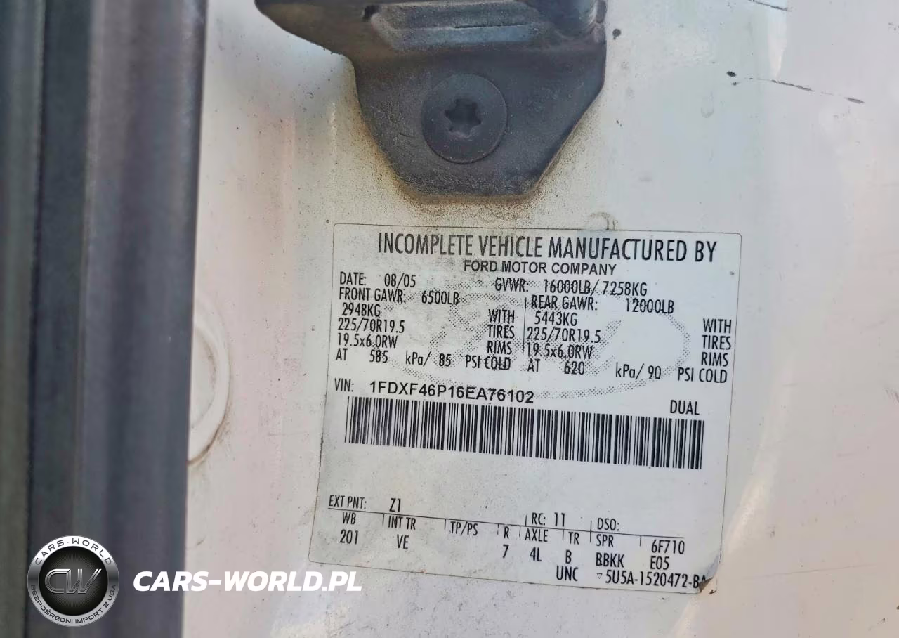 2006 Ford F450 Super Duty VIN:1FDXF46P16EA76102 - 11