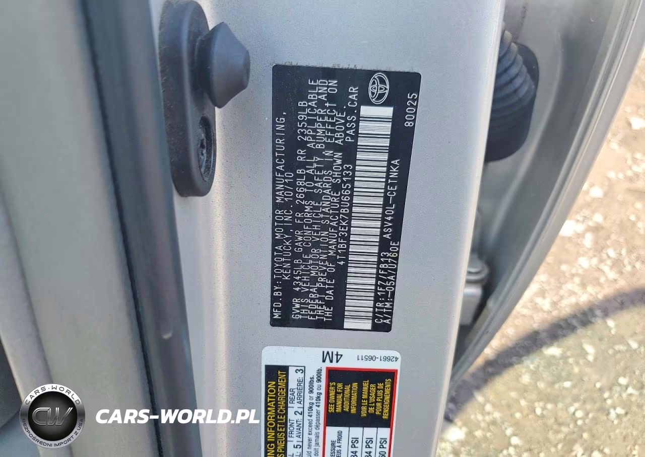 2011 Toyota Camry Le VIN:4T1BF3EK7BU665133 - 12