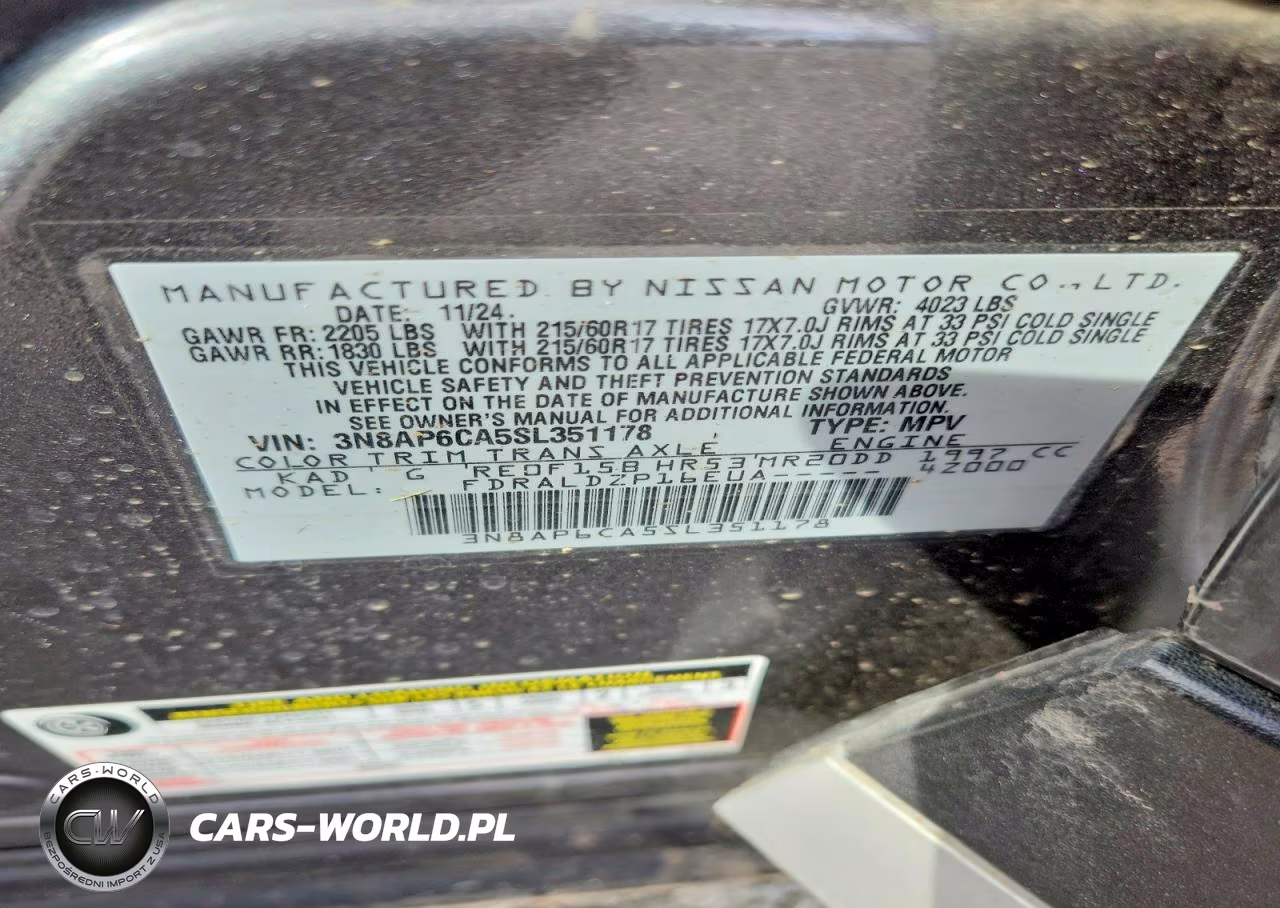 2025 Nissan Kicks Sv VIN:3N8AP6CA5SL351178 - 13