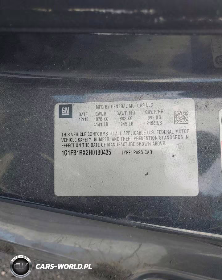 2017 Chevrolet Camaro Lt VIN:1G1FB1RX2H0180435 - 12