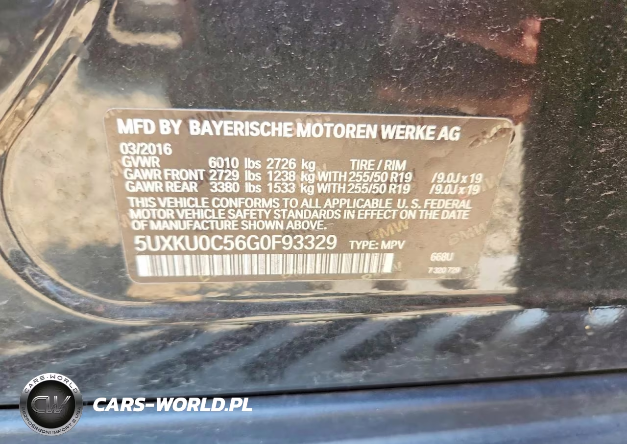 2016 BMW X6 Sdrive35I VIN:5UXKU0C56G0F93329 - 13