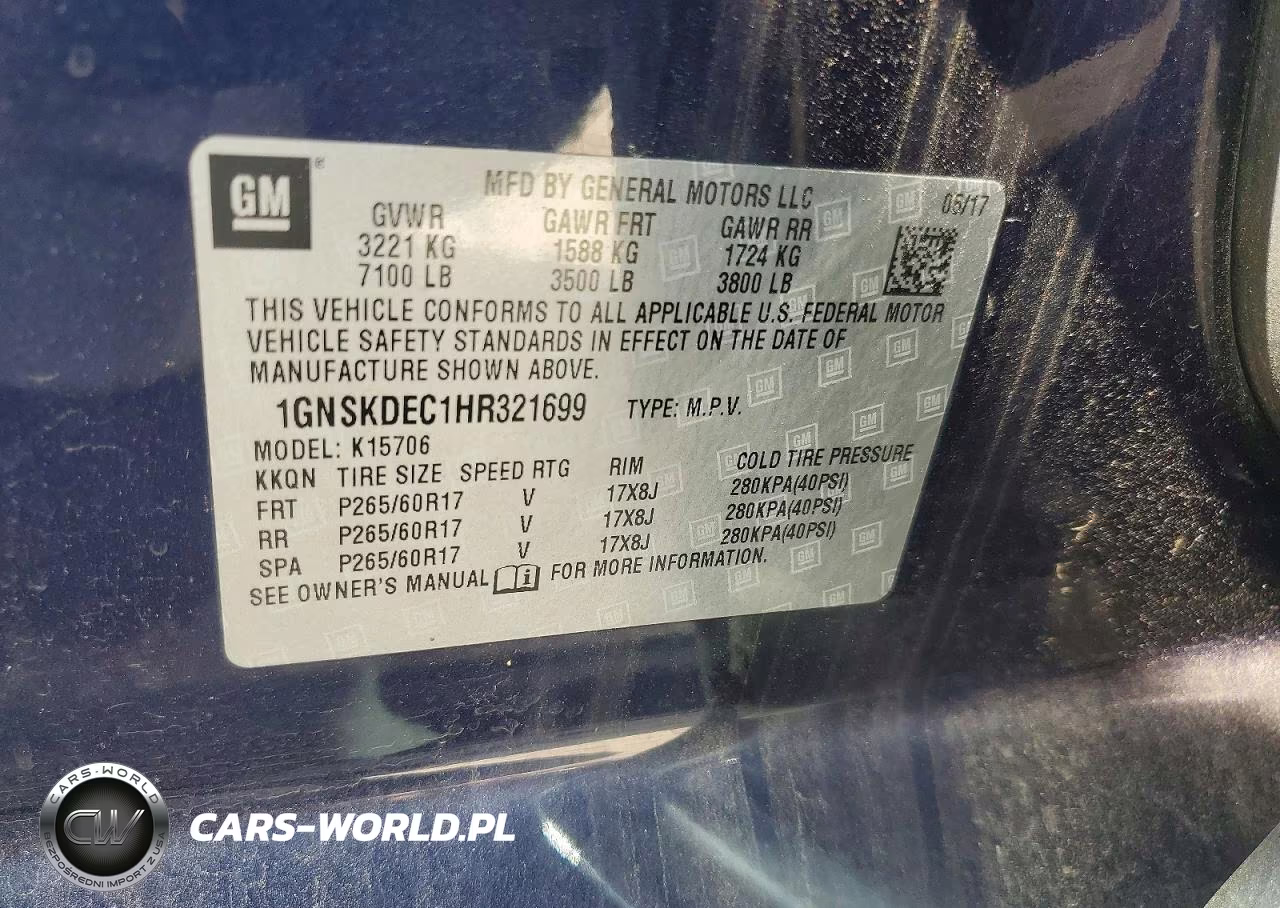 2017 Chevrolet Tahoe Police VIN:1GNSKDEC1HR321699 - 13