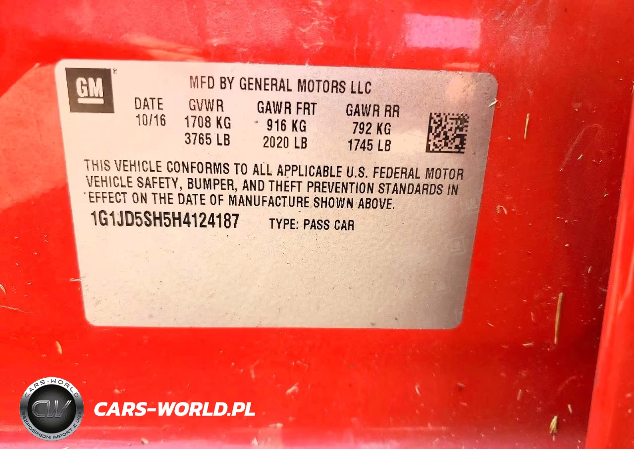 2017 Chevrolet Sonic Lt VIN:1G1JD5SH5H4124187 - 12
