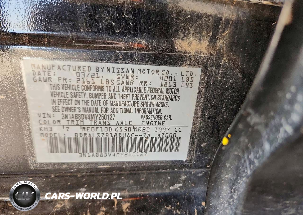 2021 Nissan Sentra Sr VIN:3N1AB8DV4MY260127 - 12