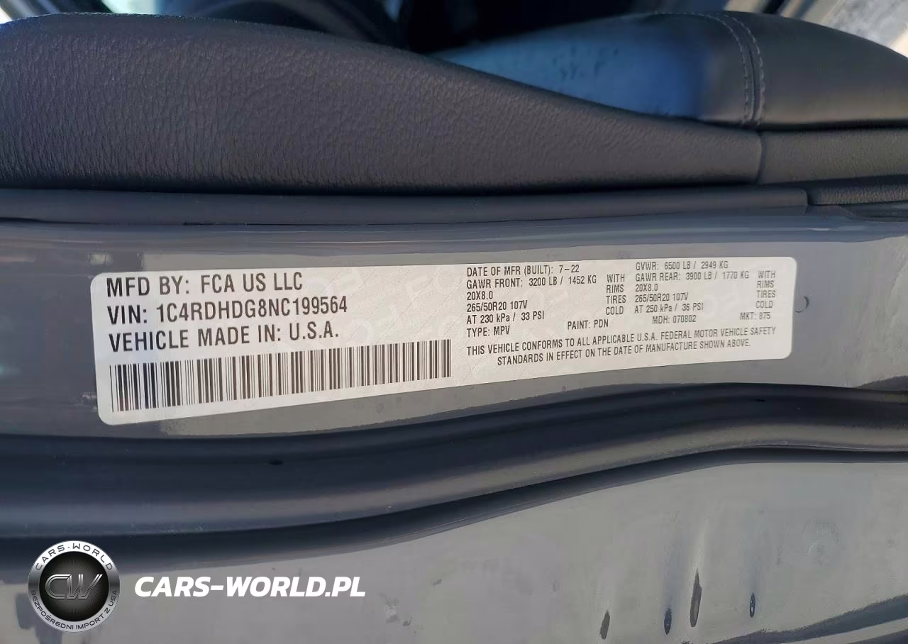 2022 Dodge Durango Gt Plus Rwd VIN:1C4RDHDG8NC199564 - 15