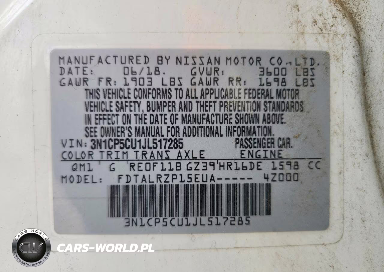 2018 Nissan Kicks S VIN:3N1CP5CU1JL517285 - 13
