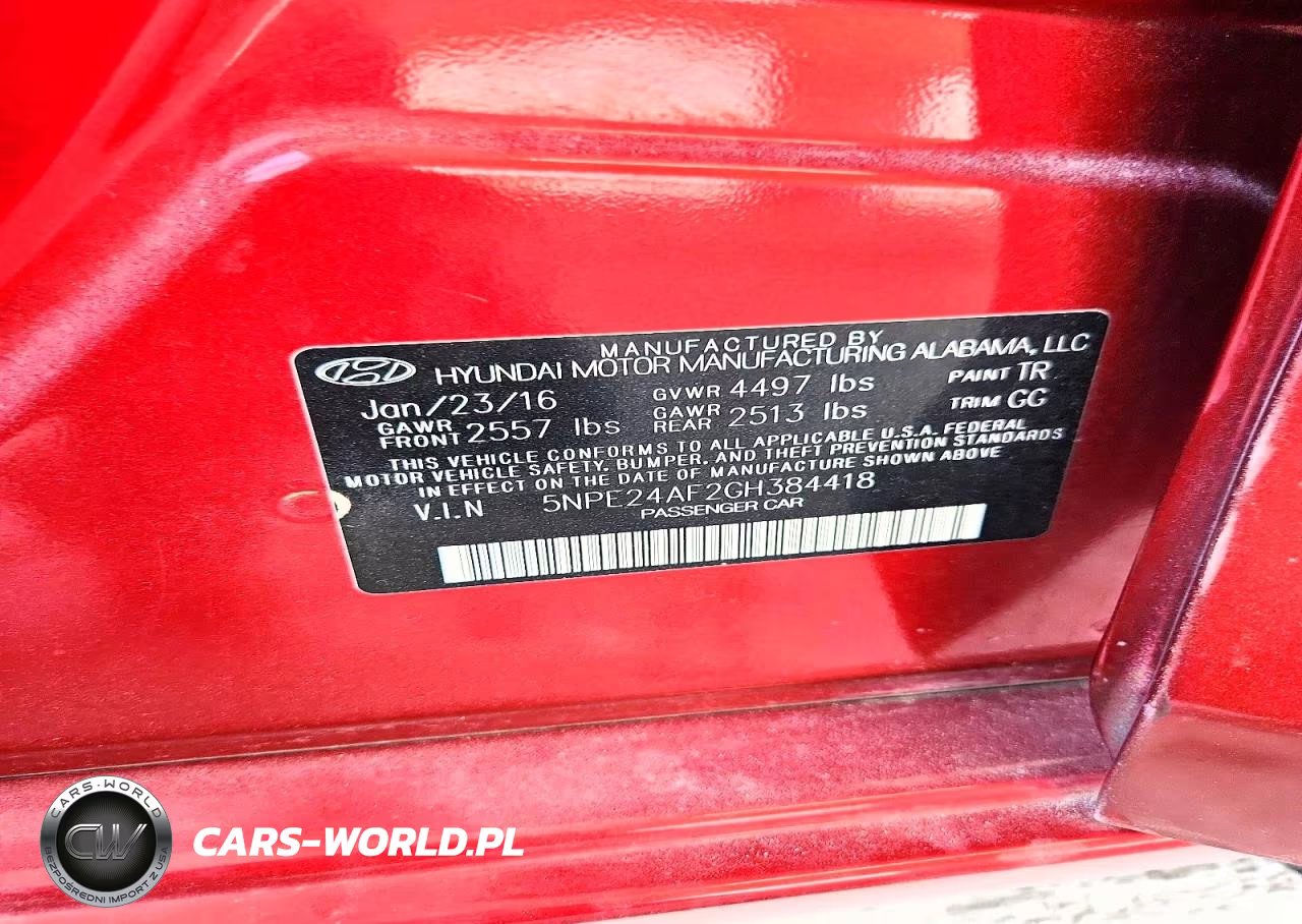 2016 Hyundai Sonata Se VIN:5NPE24AF2GH384418 - 12