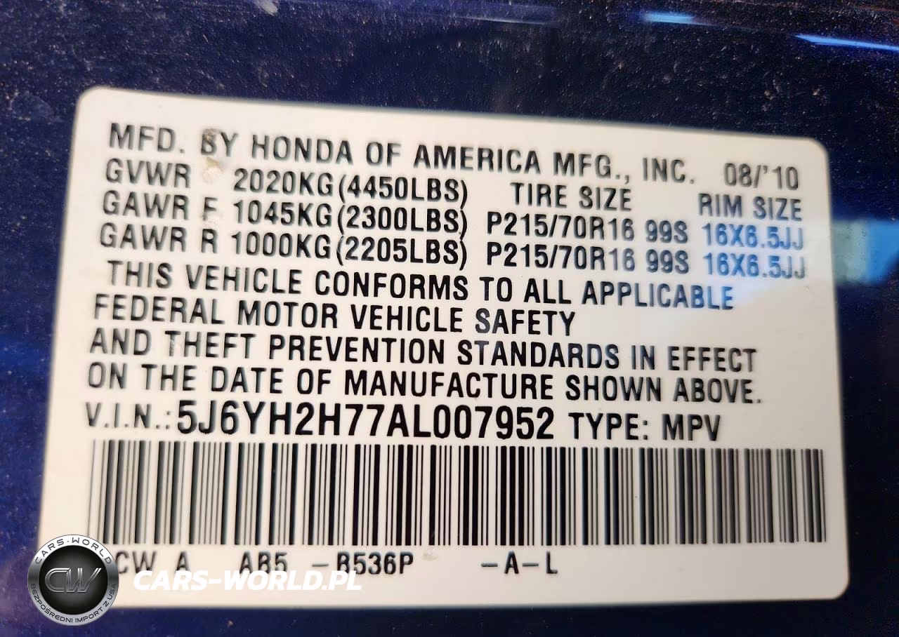 2010 Honda Element Ex VIN:5J6YH2H77AL007952 - 13