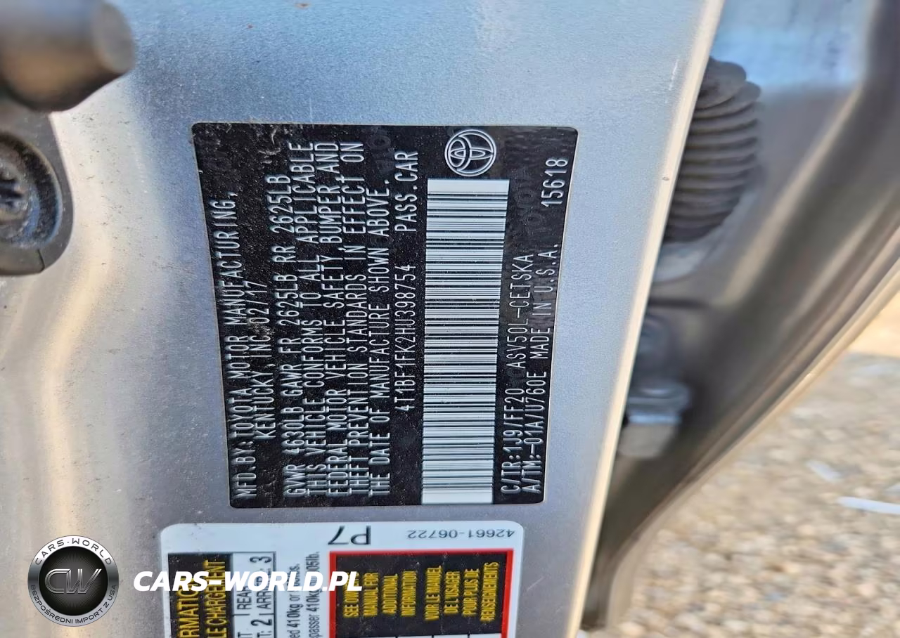 2017 Toyota Camry Se VIN:4T1BF1FK2HU398754 - 12