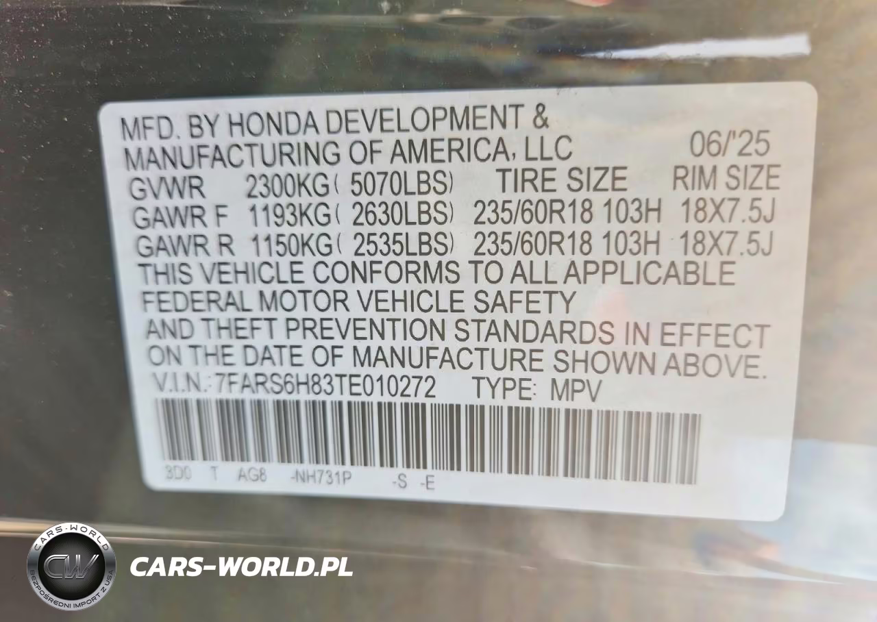 2026 Honda Cr-V Sport-L VIN:7FARS6H83TE010272 - 13