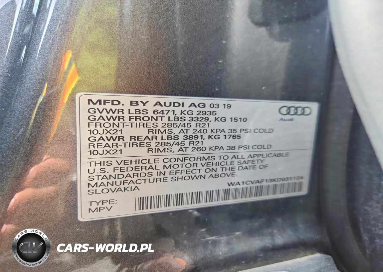 2019 Audi Q8 Prestige VIN:WA1CVAF13KD031124 - 13