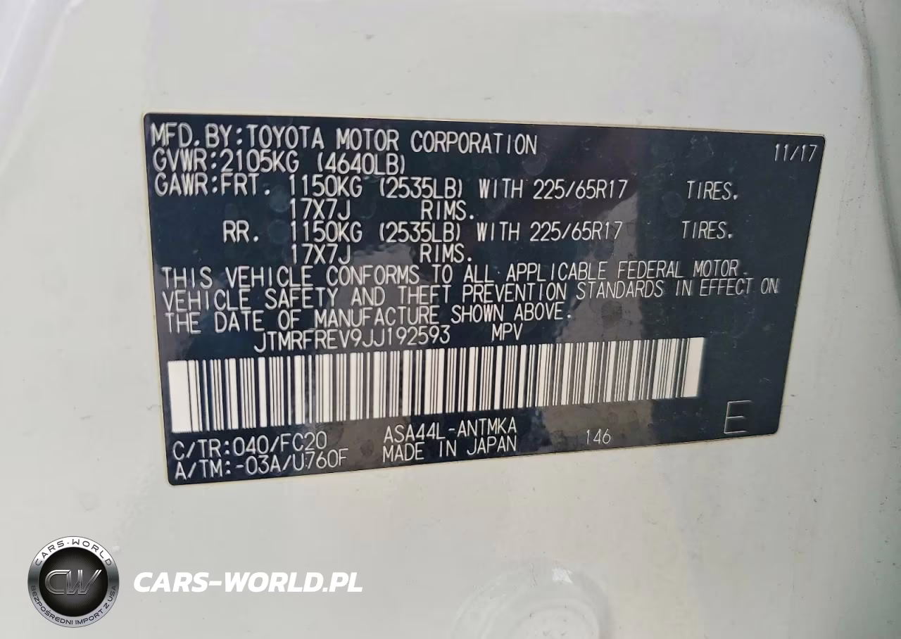 2018 Toyota Rav4 Xle VIN:JTMRFREV9JJ192593 - 13