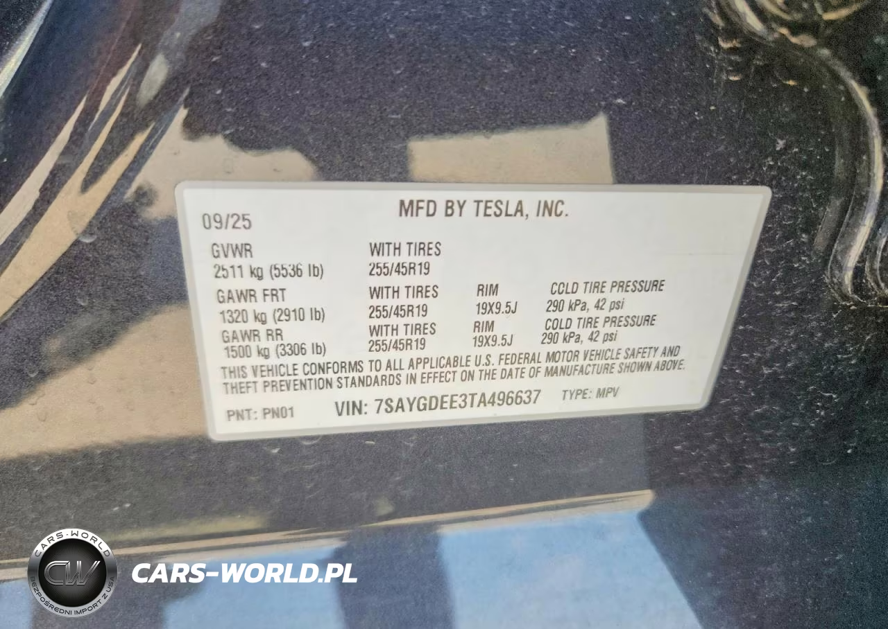 2026 Tesla Model Y VIN:7SAYGDEE3TA496637 - 12