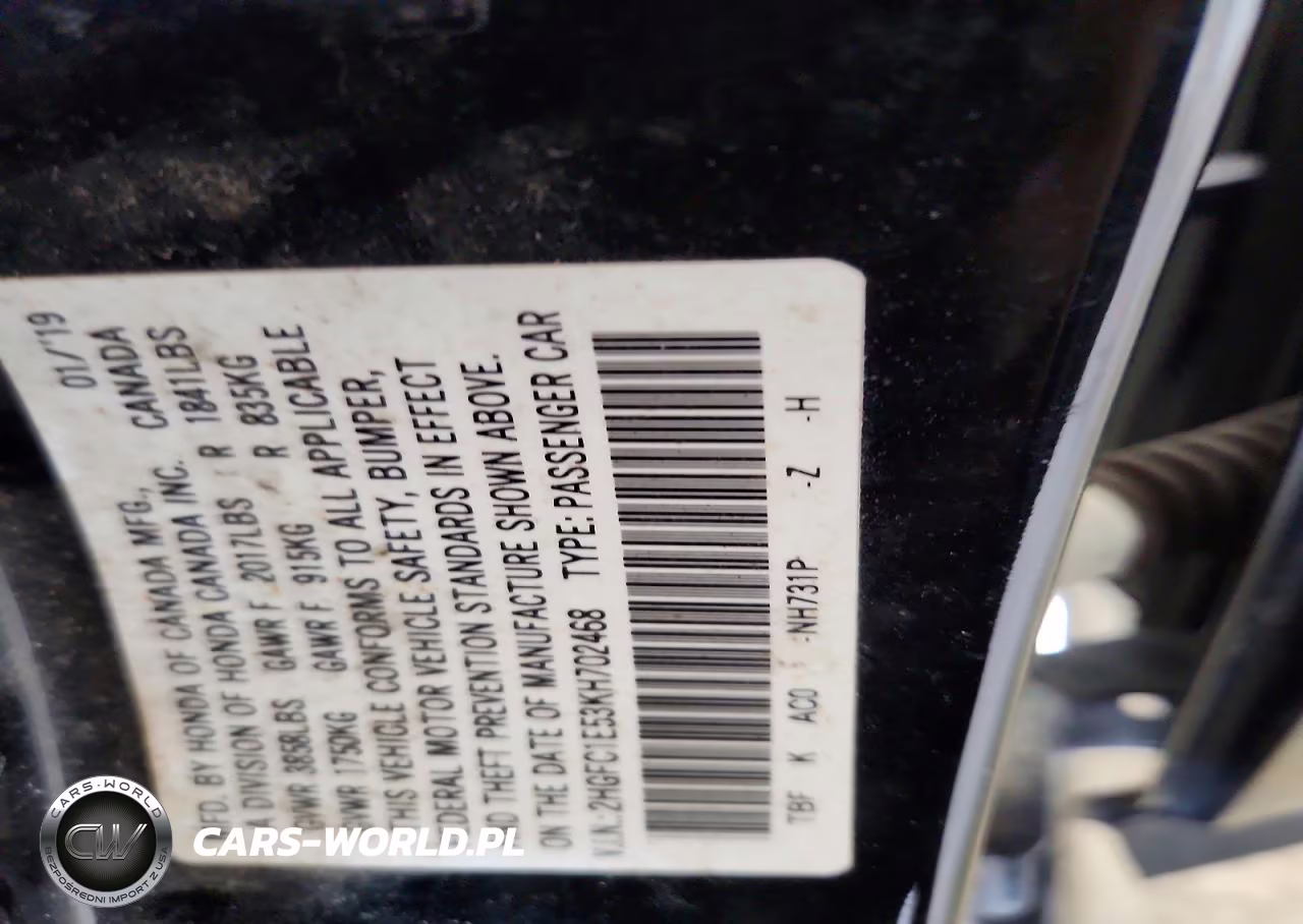 2019 Honda Civic Si VIN:2HGFC1E53KH702468 - 12