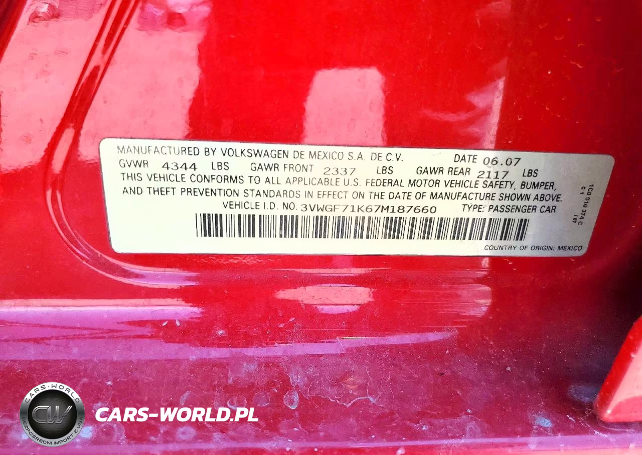 2007 Volkswagen Jetta VIN:3VWGF71K67M187660 - 13
