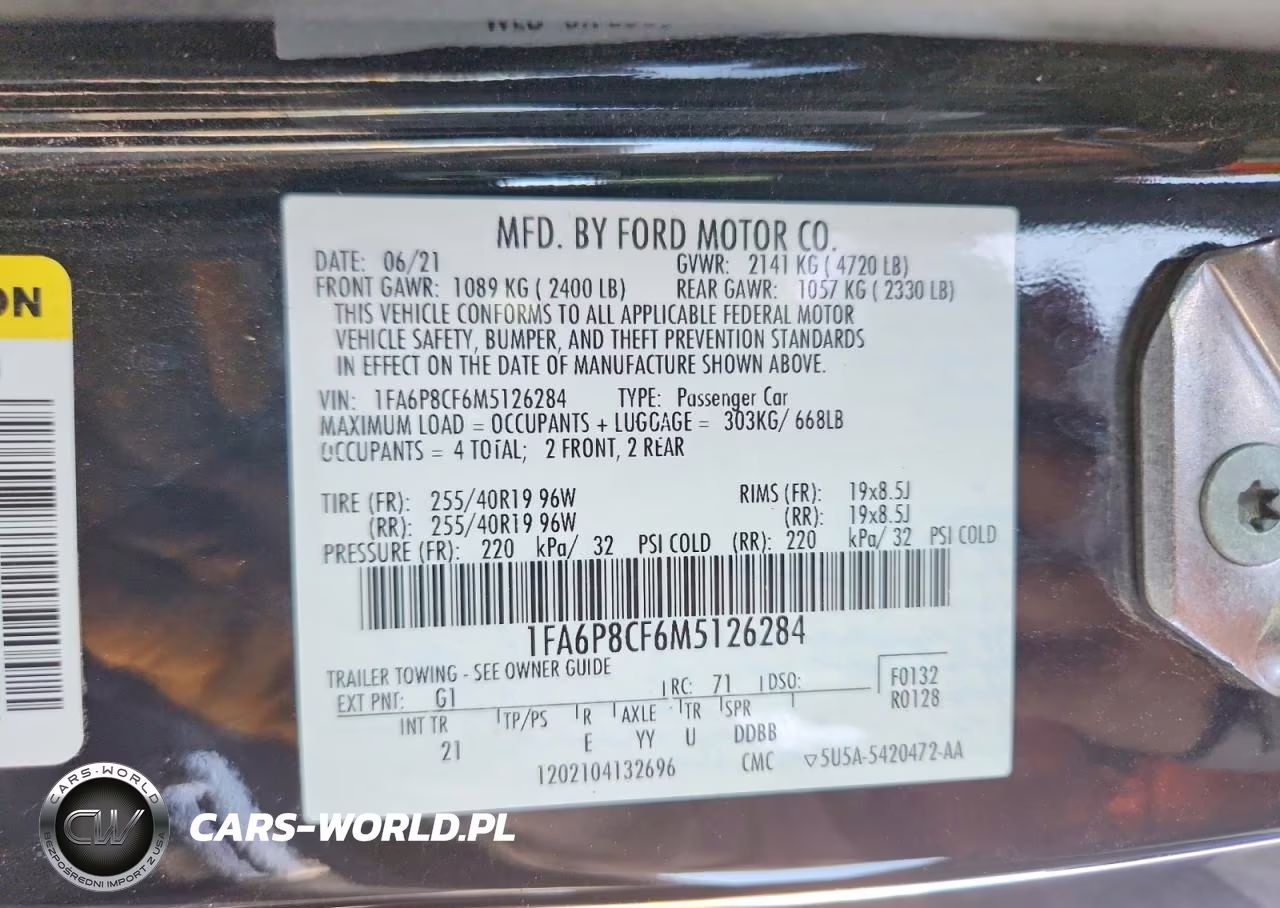 2021 Ford Mustang Gt VIN:1FA6P8CF6M5126284 - 13