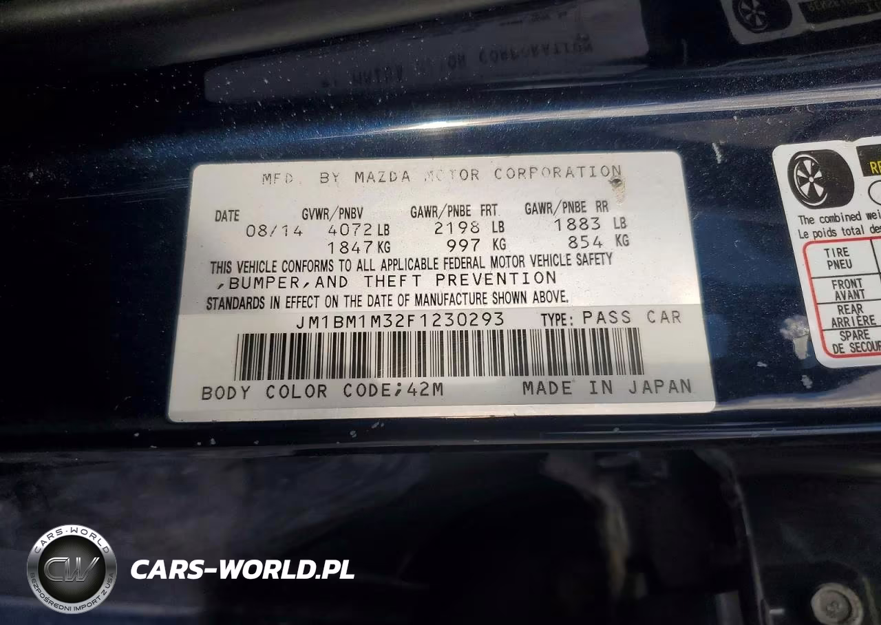 2015 Mazda 3 Grand Touring VIN:JM1BM1M32F1230293 - 12