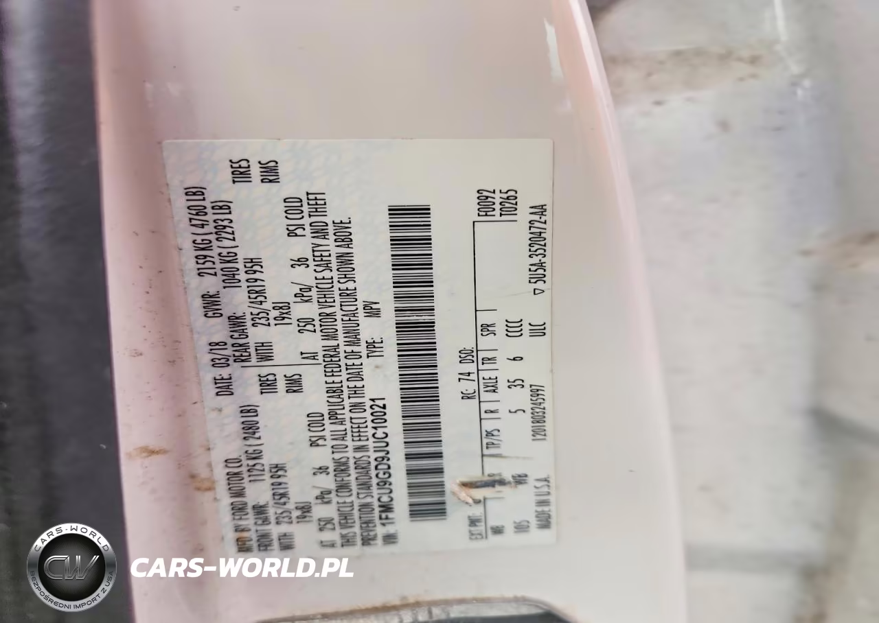 2018 Ford Escape Se VIN:1FMCU9GD9JUC10021 - 12
