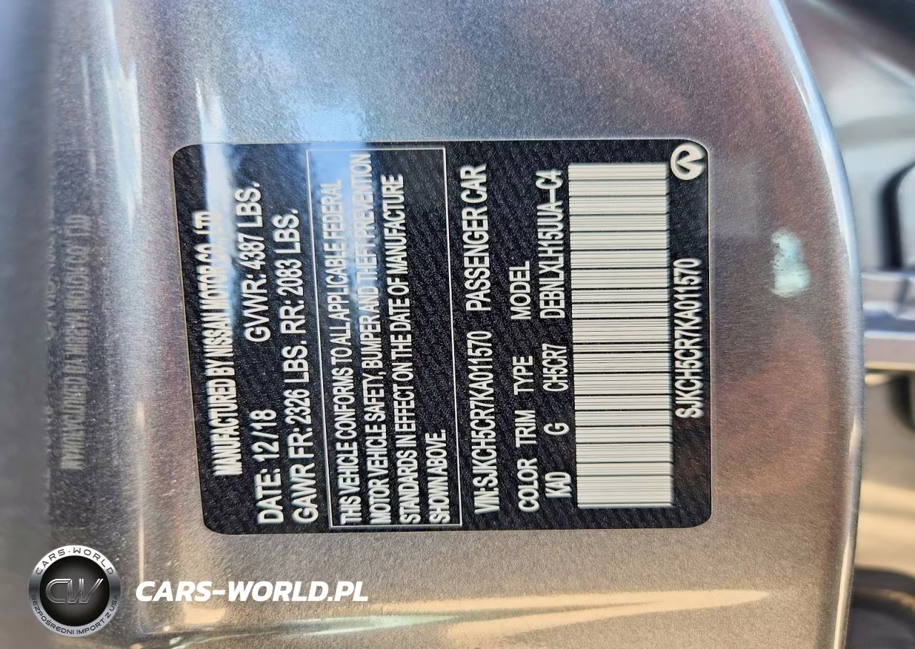 2019 Infiniti Qx30 Luxe VIN:SJKCH5CR7KA011570 - 12