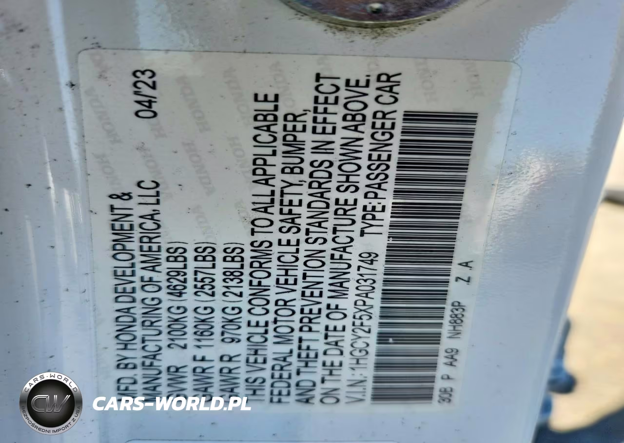 2023 Honda Accord Hybrid Sport VIN:1HGCY2F5XPA031749 - 12