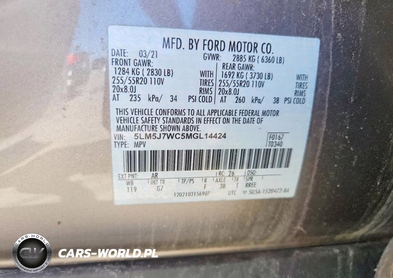 2021 Lincoln Aviator Reserve VIN:5LM5J7WC5MGL14424 - 13