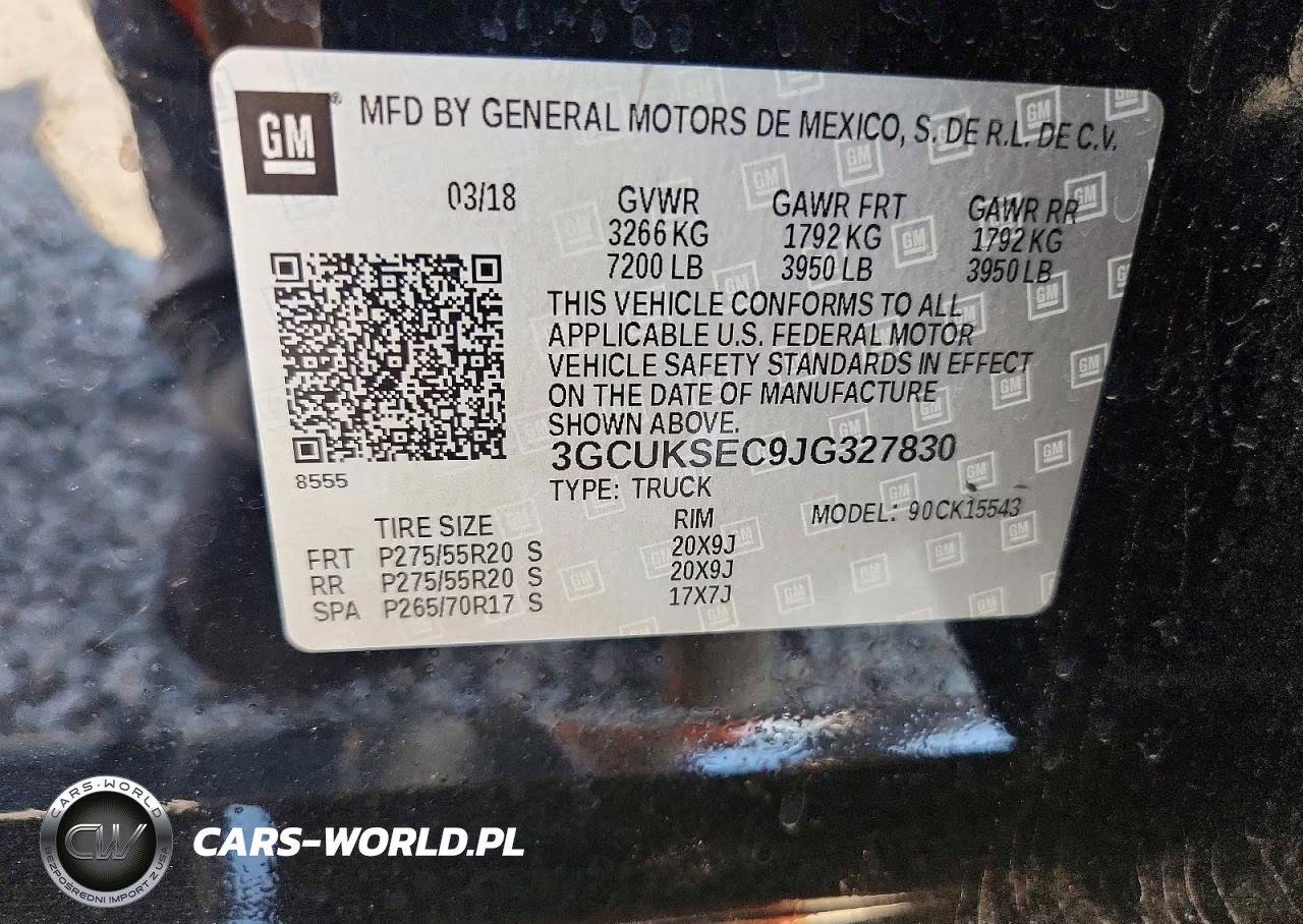 2018 Chevrolet Silverado K1500 Ltz VIN:3GCUKSEC9JG327830 - 12