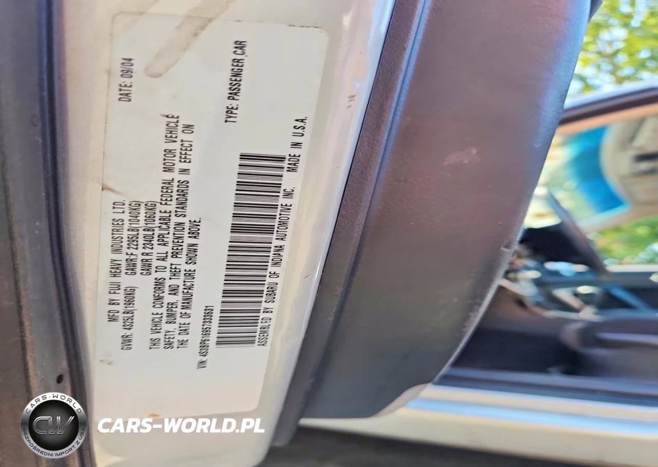 2005 Subaru Legacy 2.5I VIN:4S3BP616957333631 - 12