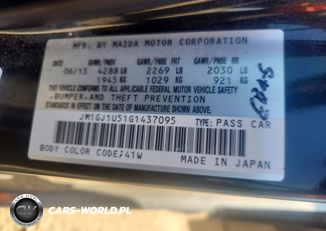 2016 Mazda 6 Sport VIN:JM1GJ1U51G1437095 - 12