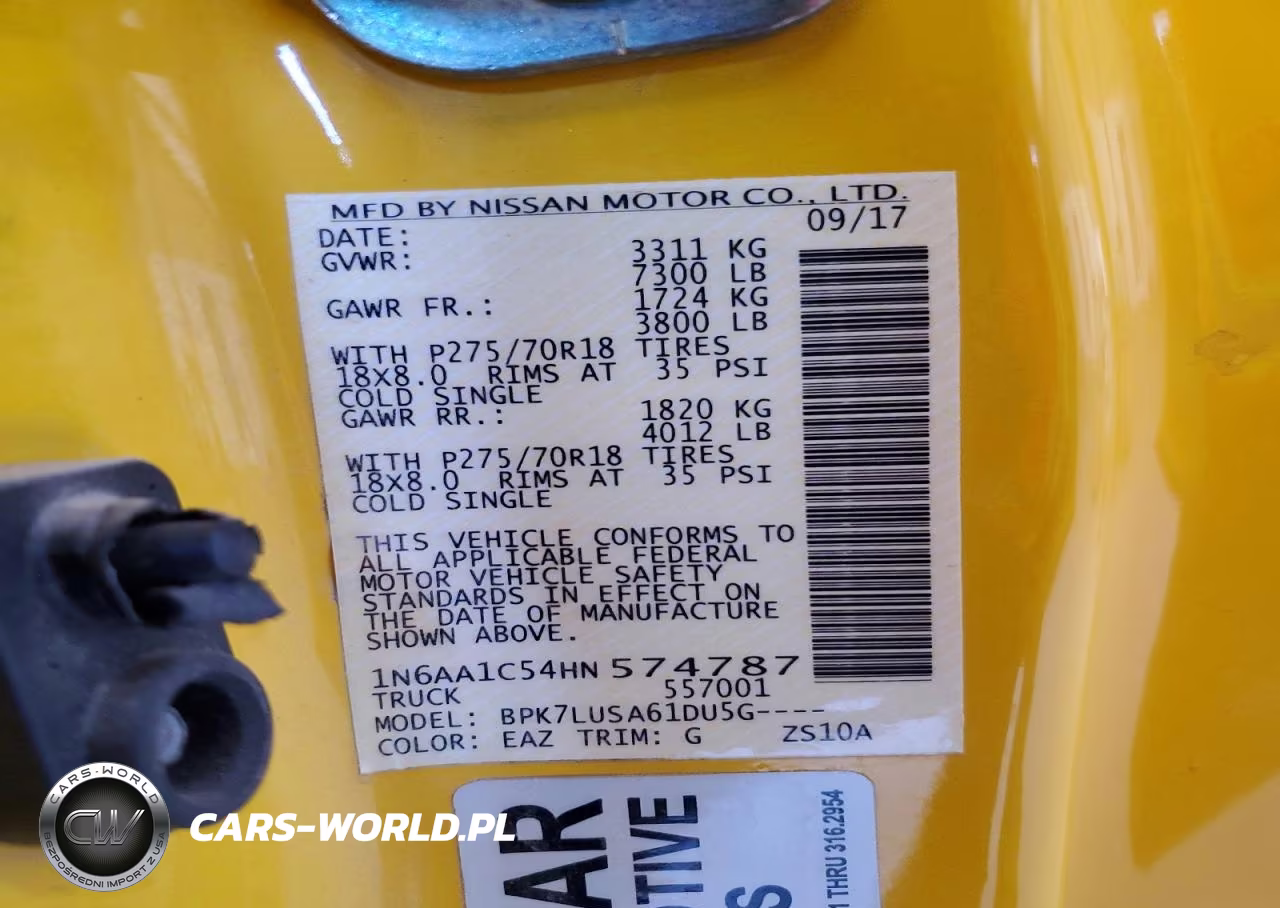 2017 Nissan Titan Pro-4X VIN:1N6AA1C54HN574787 - 13