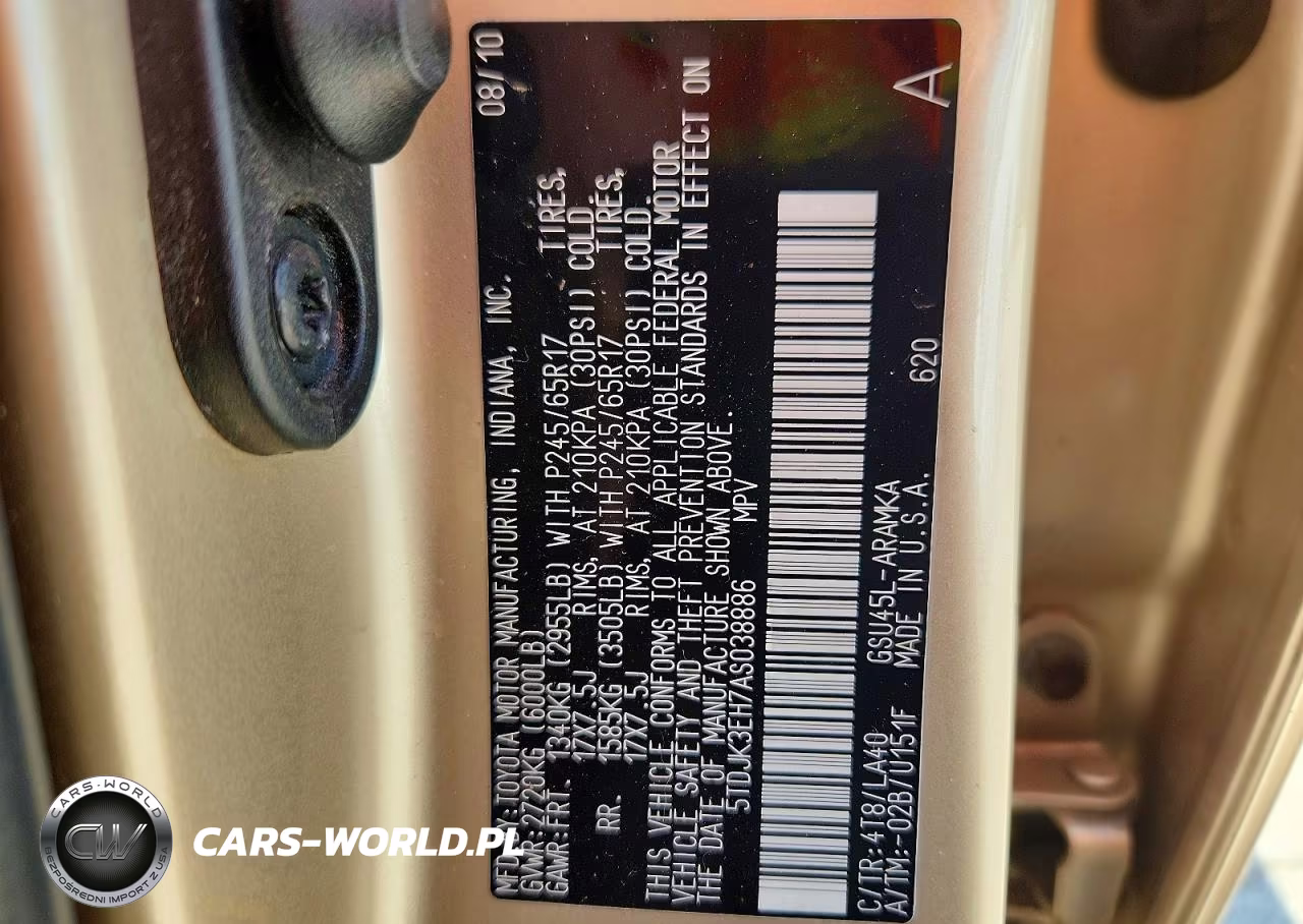 2010 Toyota Highlander Se VIN:5TDJK3EH7AS038886 - 13