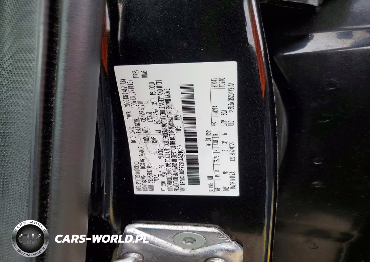 2013 Ford Escape S VIN:1FMCU0F72DUA21030 - 13