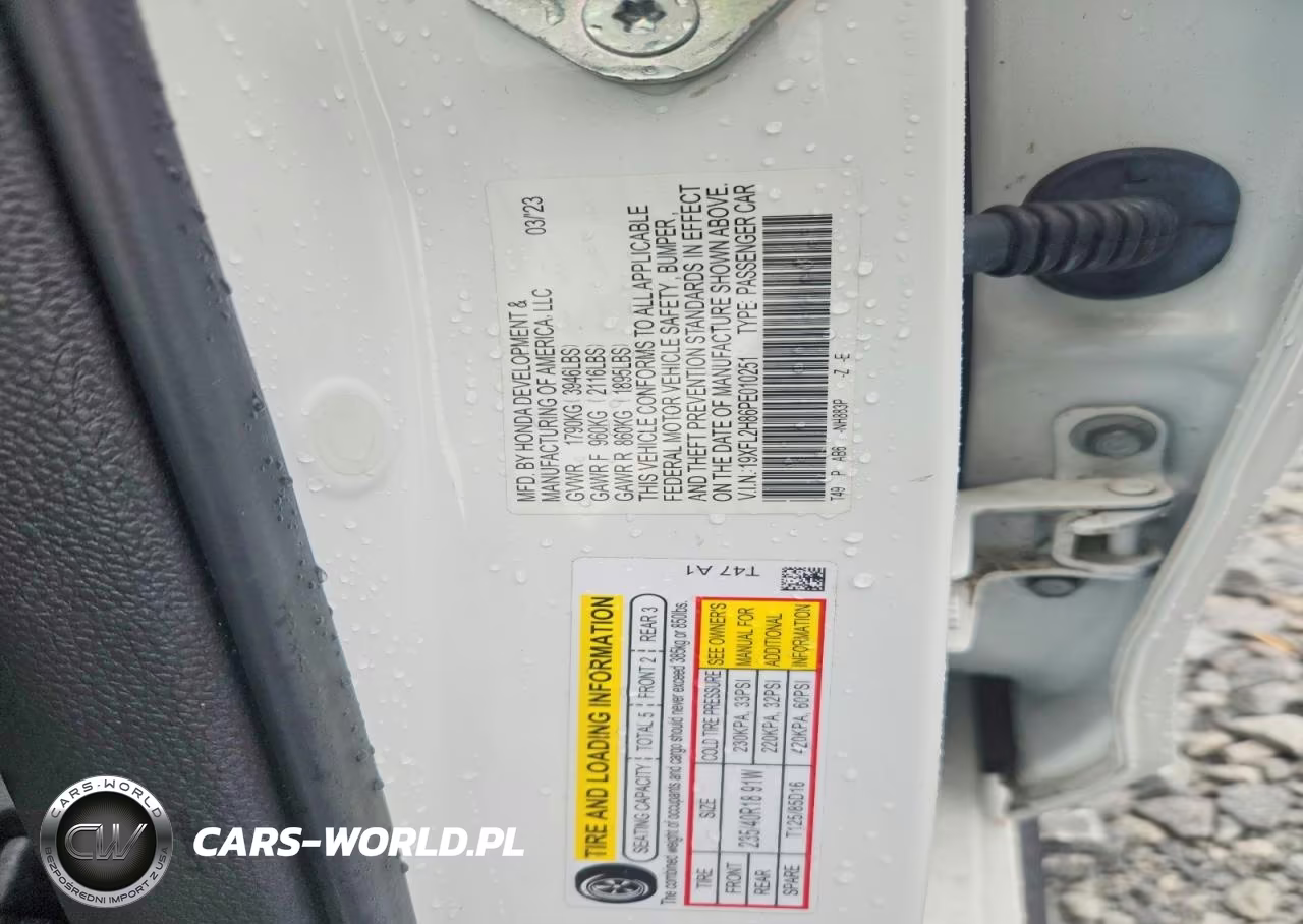 2023 Honda Civic Sport VIN:19XFL2H86PE010251 - 12