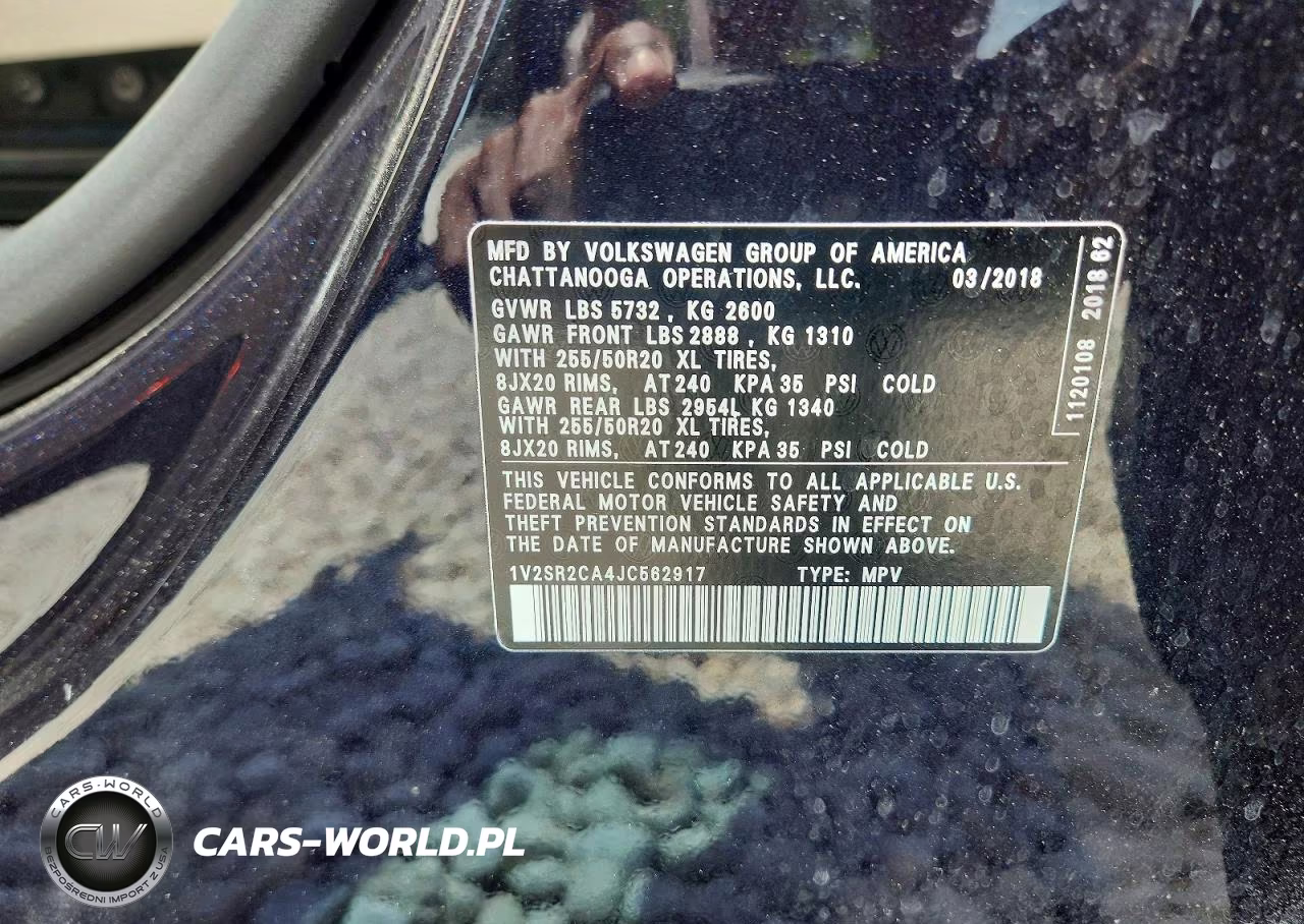 2018 Volkswagen Atlas Sel VIN:1V2SR2CA4JC562917 - 13